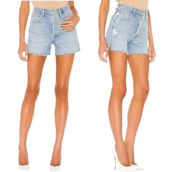 Agolde Dee Denim Mini Shorts - Picture 8 of 8